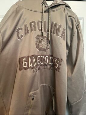 Carolina Gamecocks Hooded Performance Jacket - Taupe